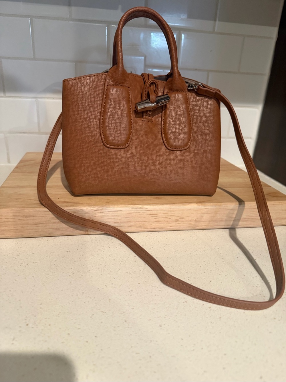 Longchamp Roseau leather handbag - Picture 2 of 10